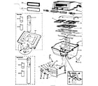 Kenmore 2581095080 grill, burner section, ground post & patio base diagram