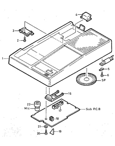 Cabinet exploded view (base unit)