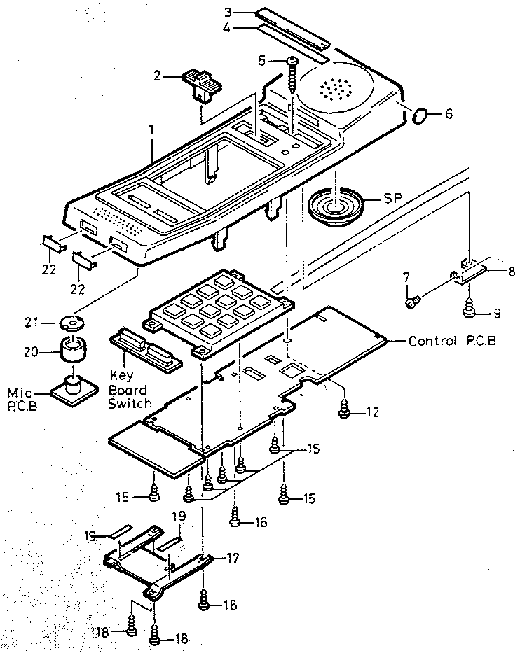 CABINET EXPLODED VIEW (HAND UNIT)