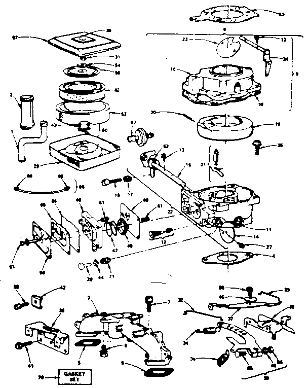 Air cleaner-carburetor group