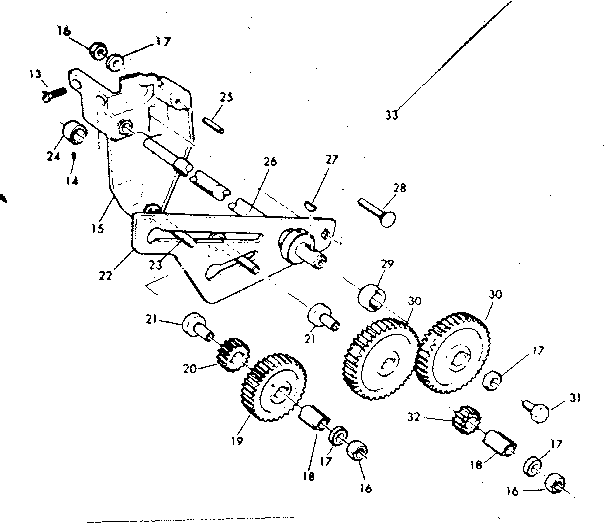 LEAD SCREW & FEED GEAR ASSEMBLY - 3950-26