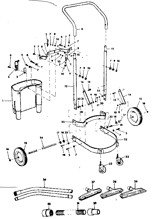 Cart assembly and accessories