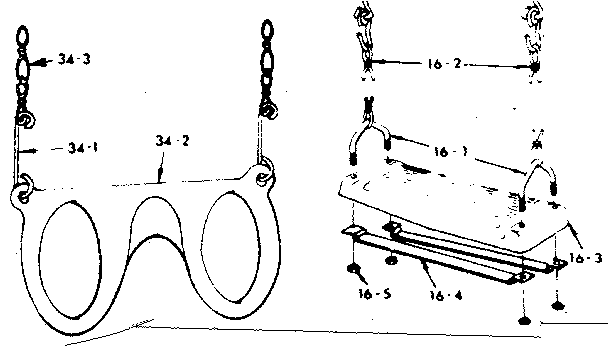 Trapeze bar installation/swing assembly no. 19