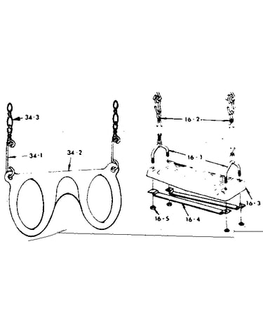 Trapeze bar installation/swing assembly no. 19