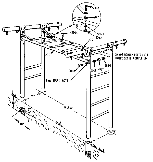 T frame assembly no. 304