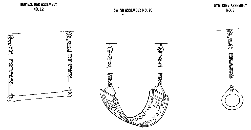 TRAPEZE BAR, SWING, & GYM RING ASSEMBLIES