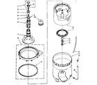 Kenmore 11082683800 agitator, basket and tub parts diagram