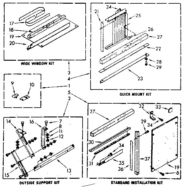 Accessory kit parts