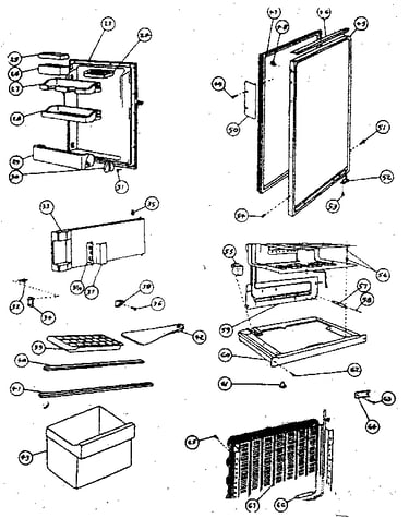 Interior parts and door