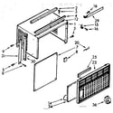 Kenmore 1067770710 cabinet parts diagram