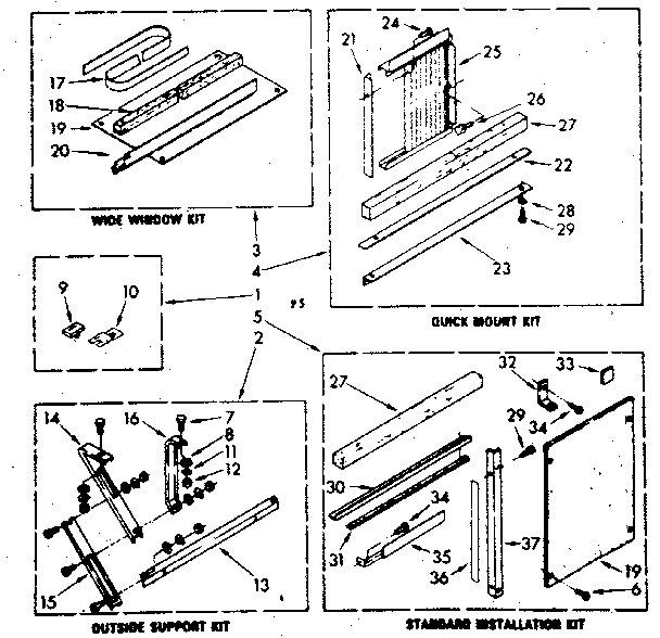 Accessory kit parts