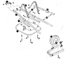 Craftsman 18987189 leg, handle, and wheel assembly diagram