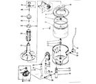 Kenmore 11083370330 tub and basket parts (suds only) diagram