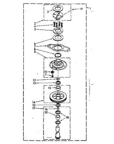 Basket drive and brake parts