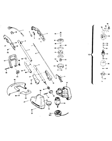 Drive shaft and head assembly