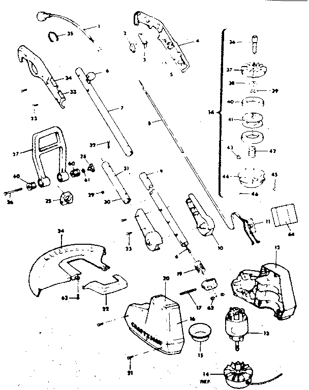 Drive shaft and head assembly