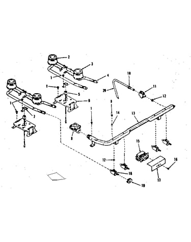 Top burner section