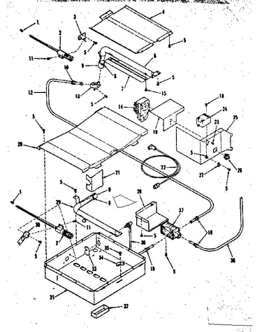 Broiler & oven burner section