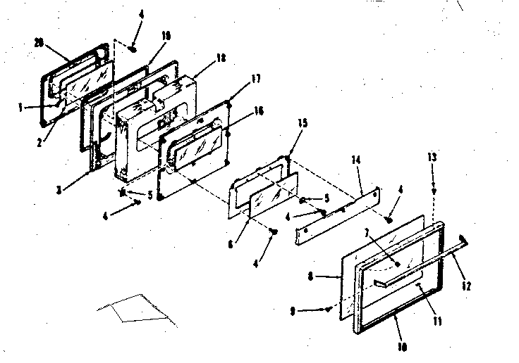 Oven door section