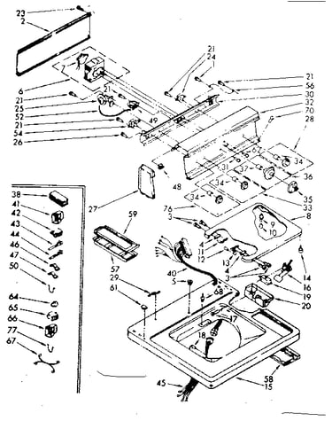 Top and console parts