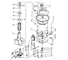 Kenmore 11082592710 tub and basket parts diagram