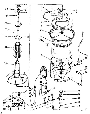 Tub and basket parts