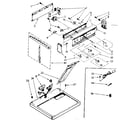 Kenmore 11087592410 top and console parts diagram