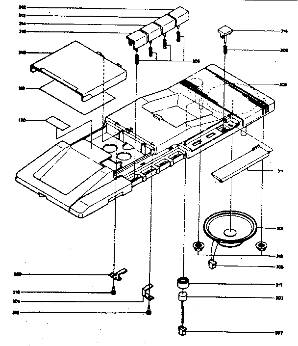 Answering machine cabinet