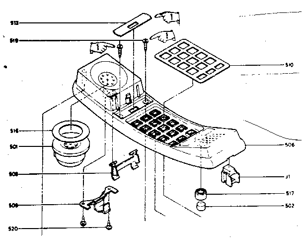 HANDSET FRONT CABINET ASSEMBLY