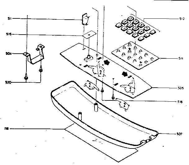 Handset cabinet back assembly