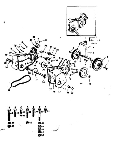 Transmission and gauge wheels