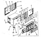 Kenmore 2538750890 cabinet and front panel diagram