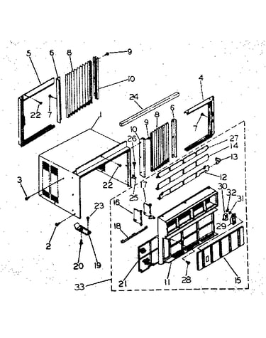 Cabinet and front panel