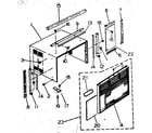 Kenmore 2538751210 cabinet and front panel parts diagram
