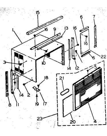 Cabinet and front panel parts