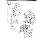 Kenmore 2538364291 cabinet parts diagram