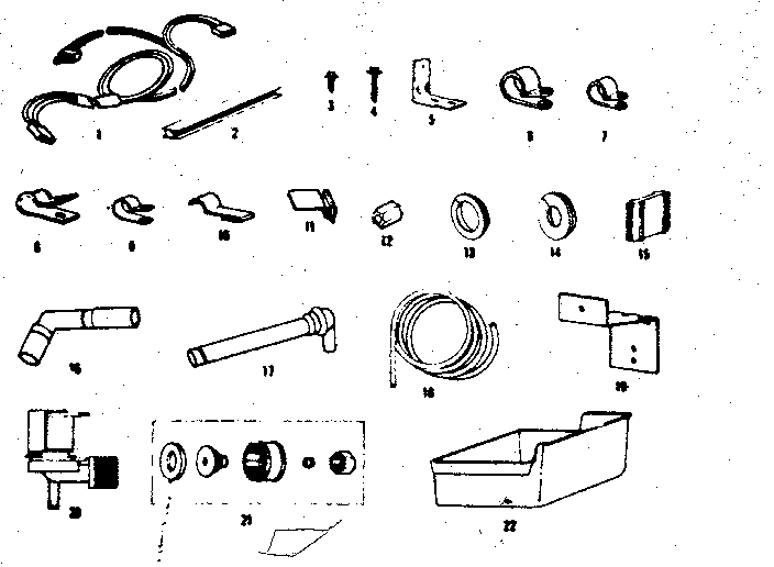 Ice maker installation parts