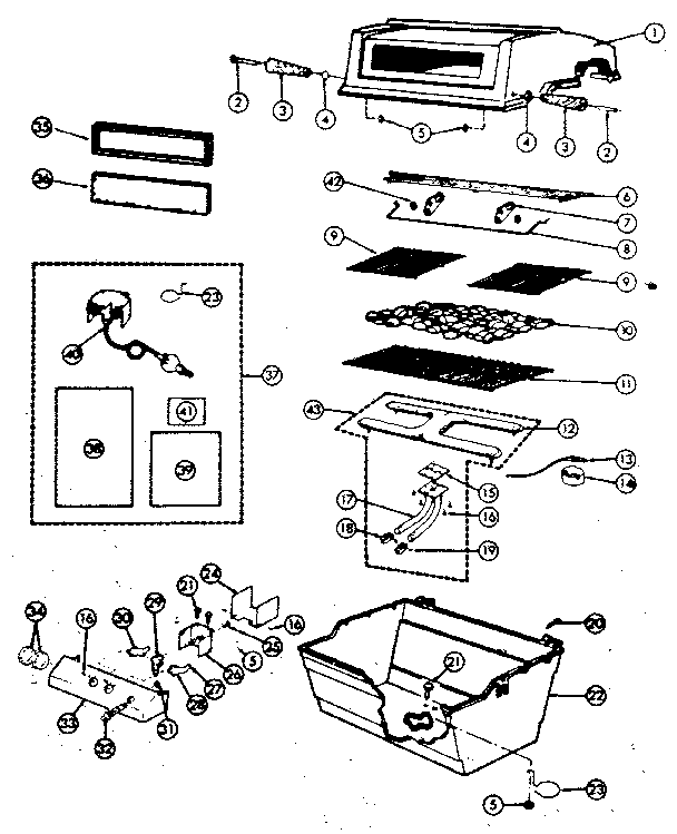 Grill and burner
