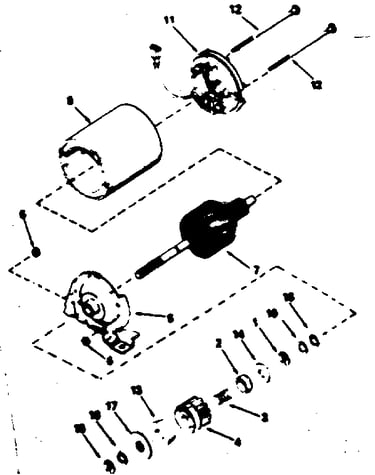 Electric starter motor no. 34834