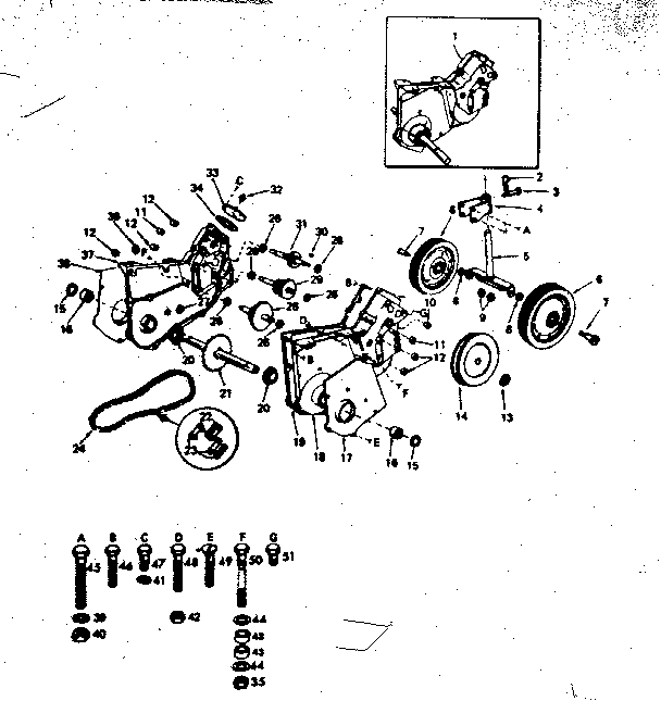 Transmission and gauge wheels