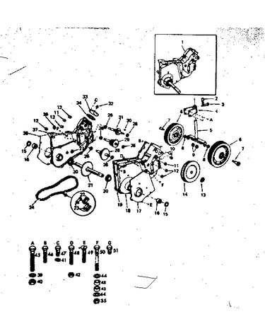 Transmission and gauge wheels
