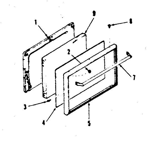 Oven door section
