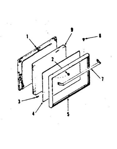 Oven door section