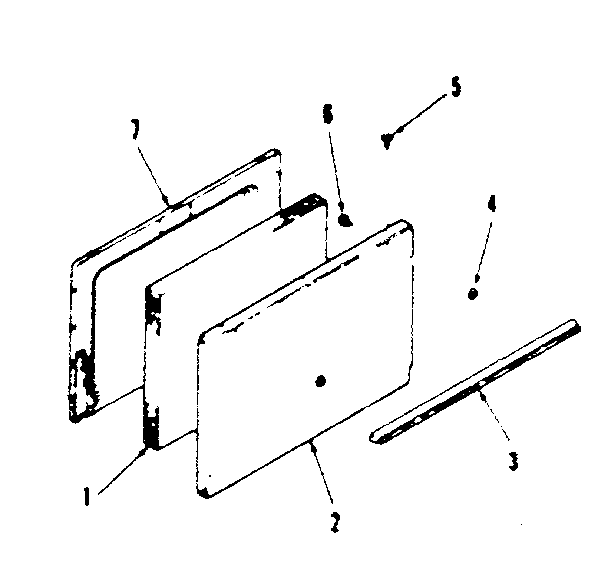 Oven door section