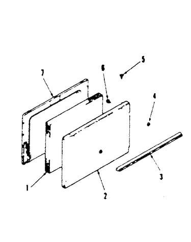 Oven door section