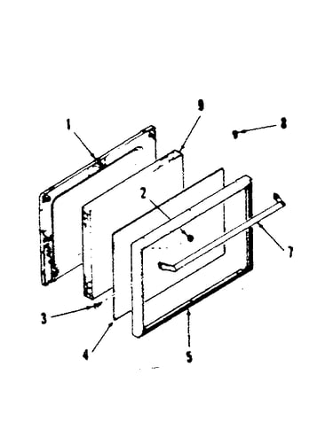 Oven door section
