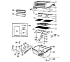Kenmore 2581056080 grill and burner section diagram