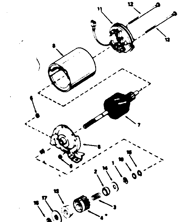 Electric starter motor no. 34934
