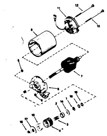 Electric starter motor no. 34934