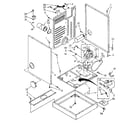 Kenmore 11087879700 cabinet and motor parts diagram